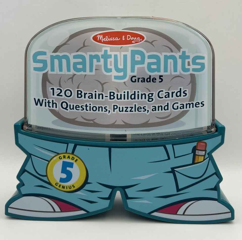 Smarty Pants- Melissa & Doug-120 Brain Building Cards with Questions Puzzles and Games