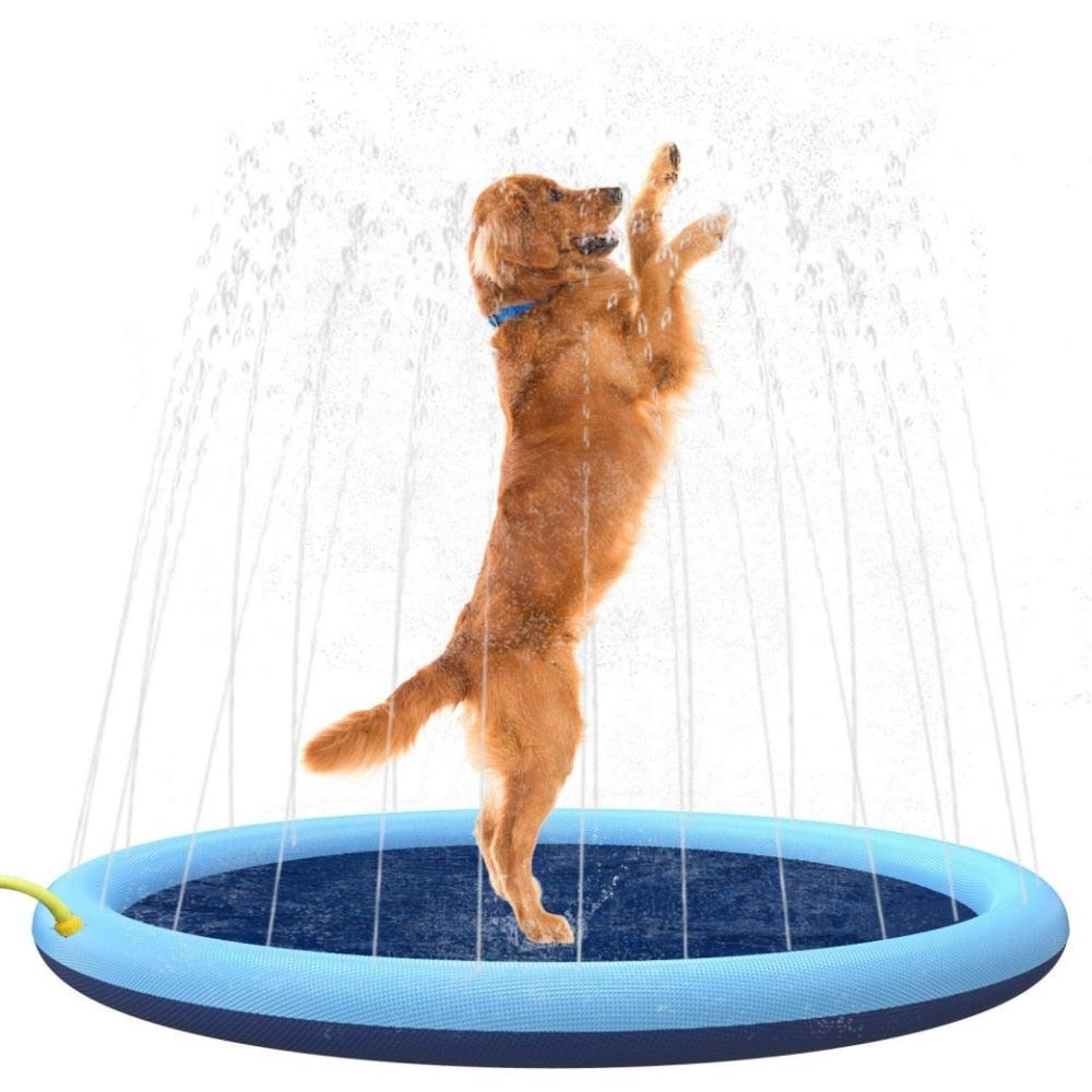 Splash Sprinkler Pad for Dogs Kids Non-Slip Thicken Dog Pool with Sprinkler Pet Summer Outdoor Play Water Mat Toys for Pet Dogs Splash Sprinkler Pad for Dogs Non-Slip Thicken Sprinkler Pool for Summer Outdoor