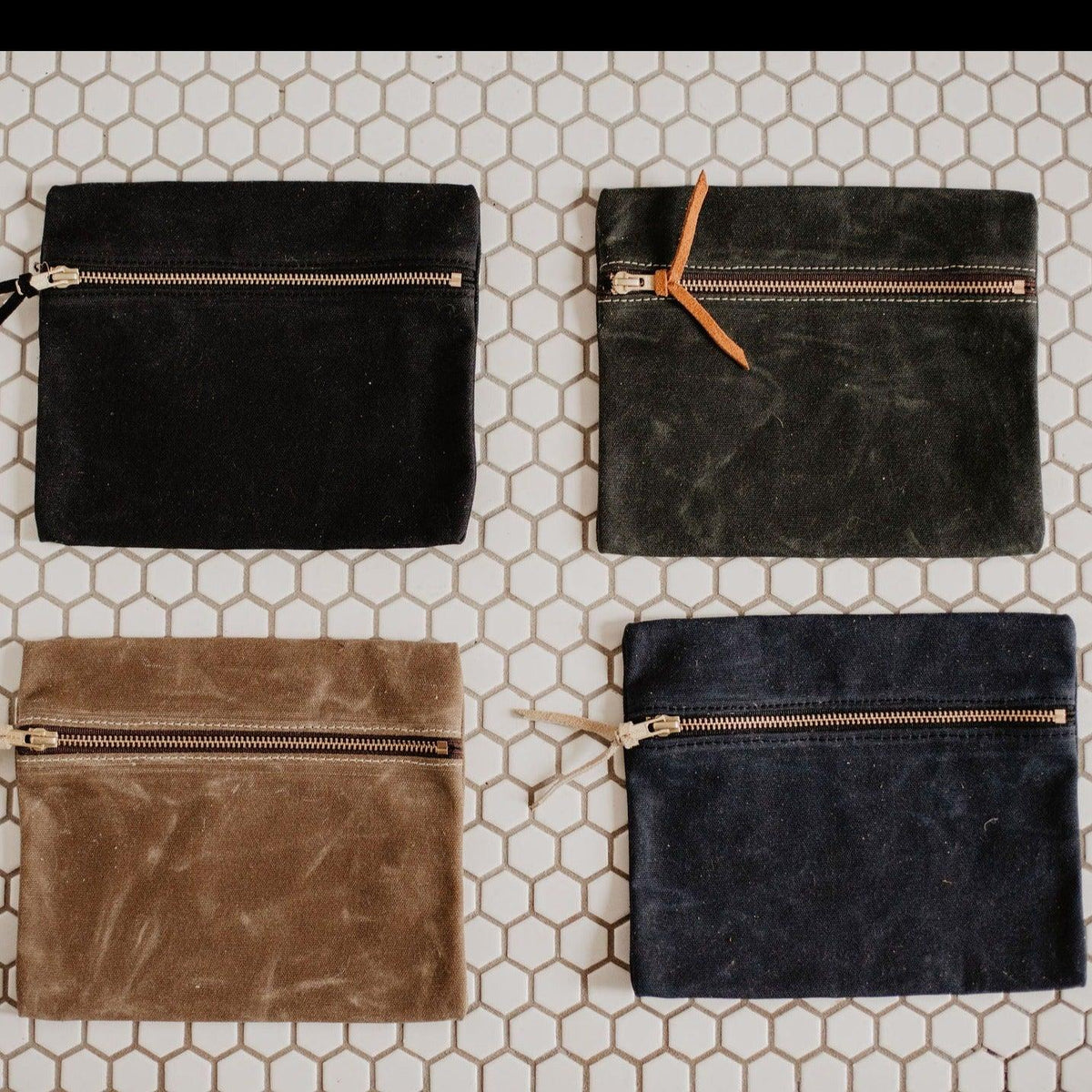 Waxed Canvas Utility Pouch - USA Made