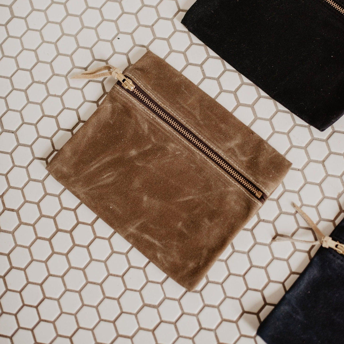Waxed Canvas Utility Pouch - USA Made