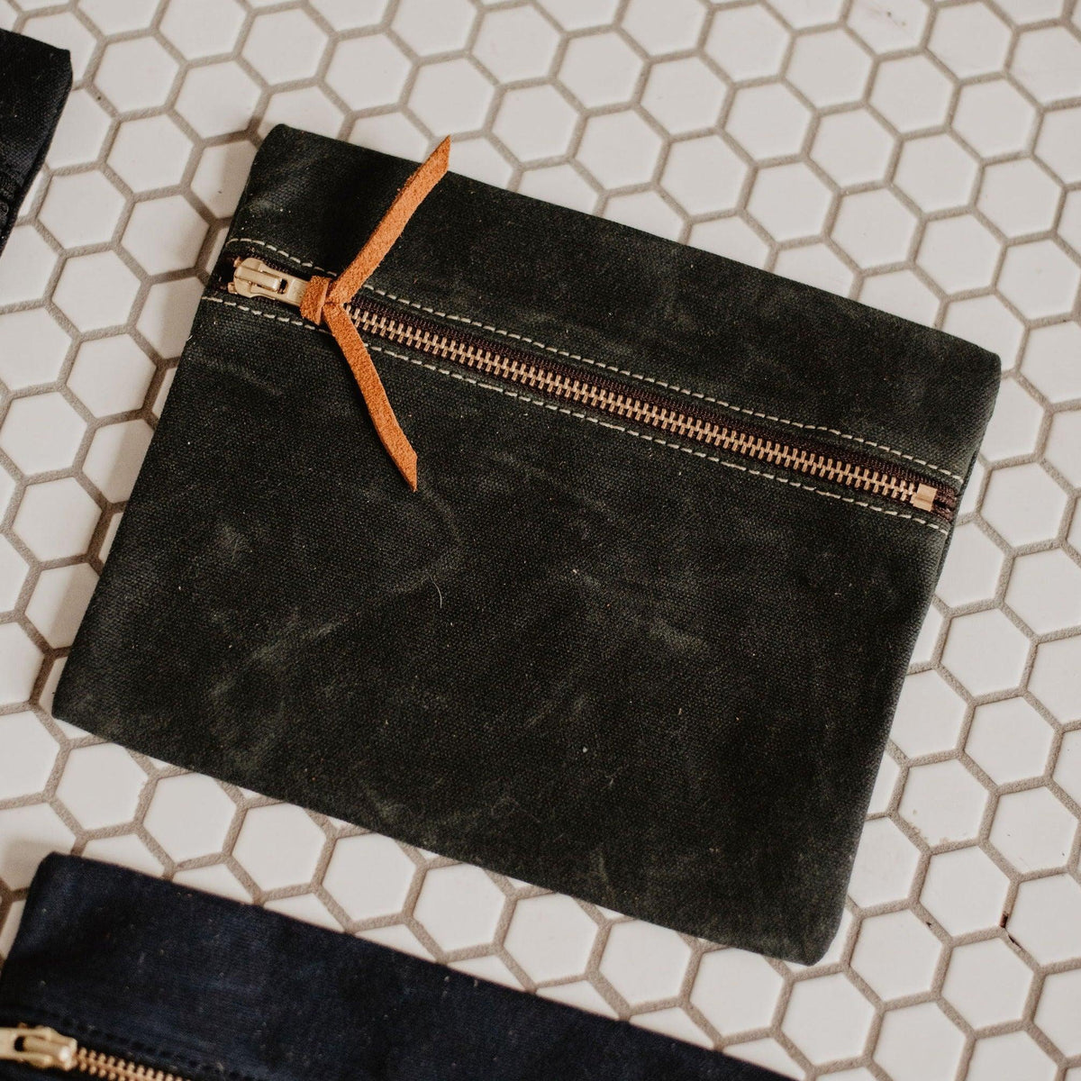 Waxed Canvas Utility Pouch - USA Made