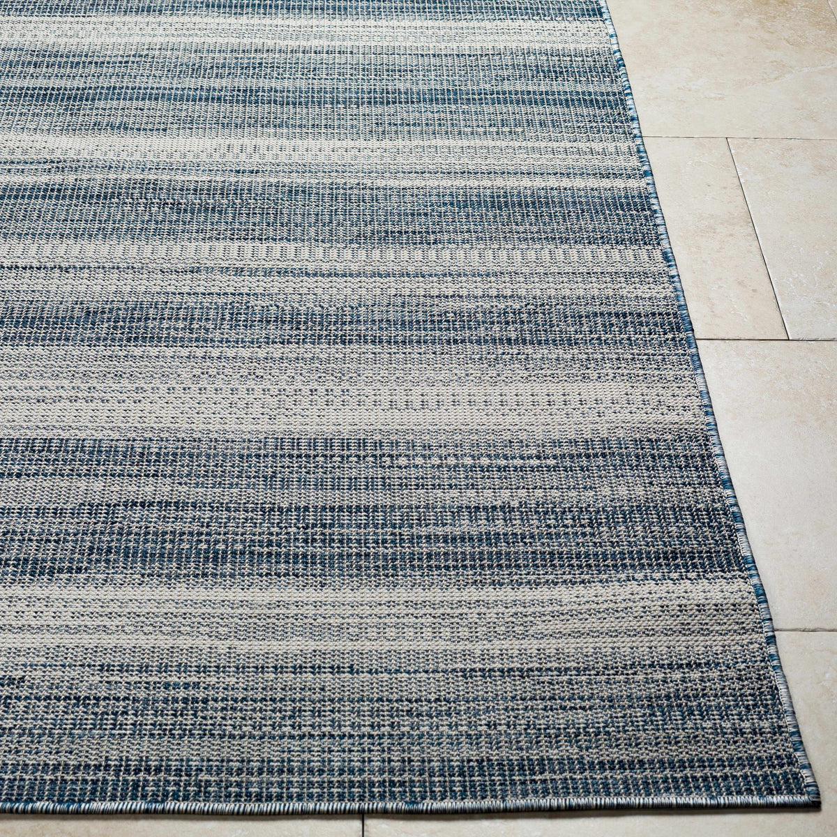 Kris Navy Outdoor Area Rug - Clearance