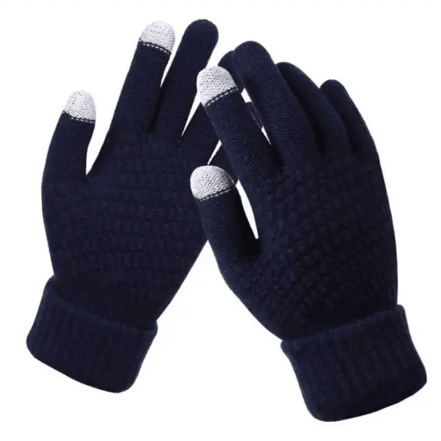 Women Winter Touch Screen Gloves Thicken Warm Knitted Stretch Gloves For Winter Wool Full Finger Outdoor Skiing Gloves Unisex Winter Gloves Women Touch Screen Gloves Knitted Gloves for Girls Stylish Winter Gloves