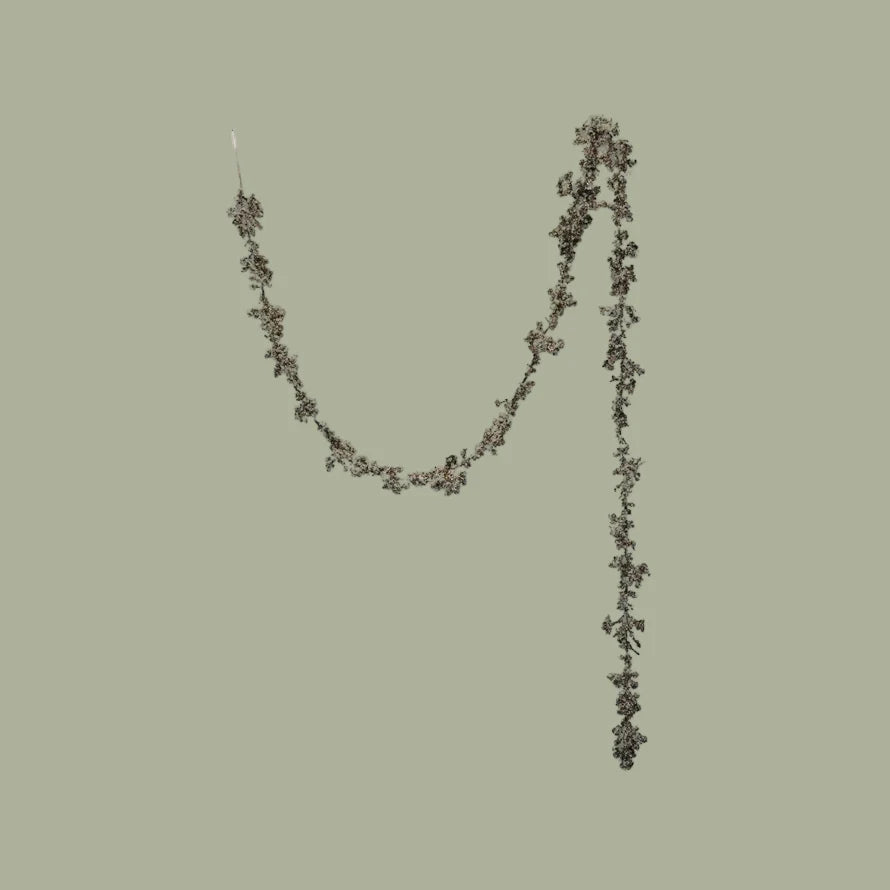 Foam Ball Garland with Glitter, Champagne Finish