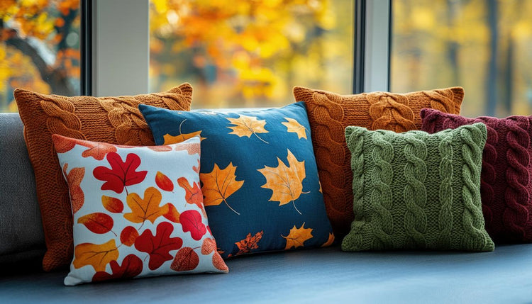 Fall throw pillows and autumn cushions for cozy seasonal decor