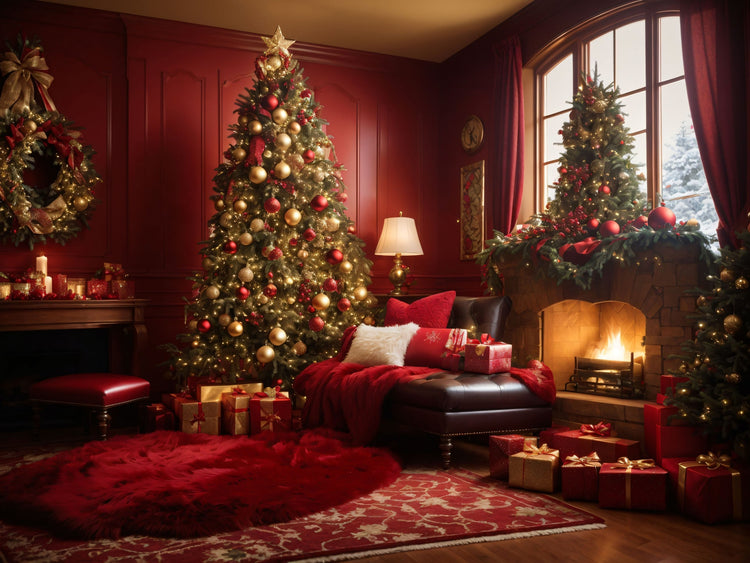 Christmas trees and festive holiday tree decorations for the home