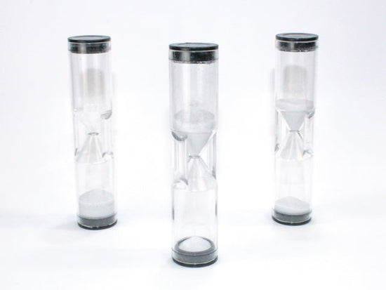 One-Minute Sand Timer with Black Caps