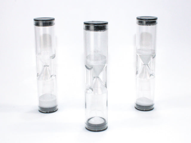 One-Minute Sand Timer with Black Caps