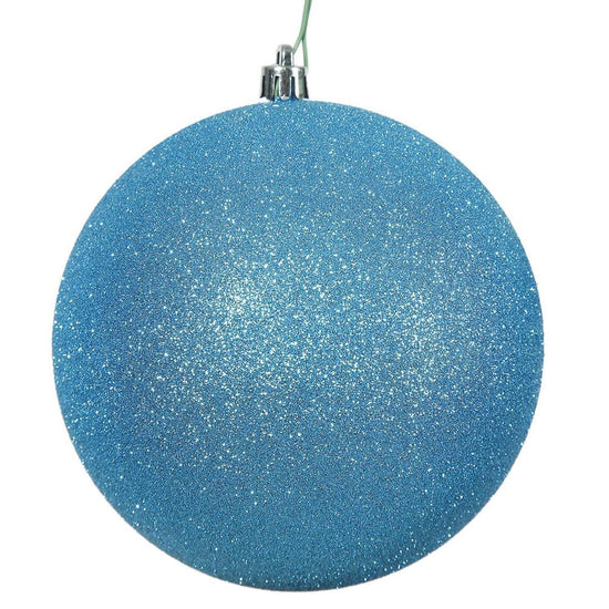 4.75in Turquoise Assortment Ornament Ball (Set of 4)