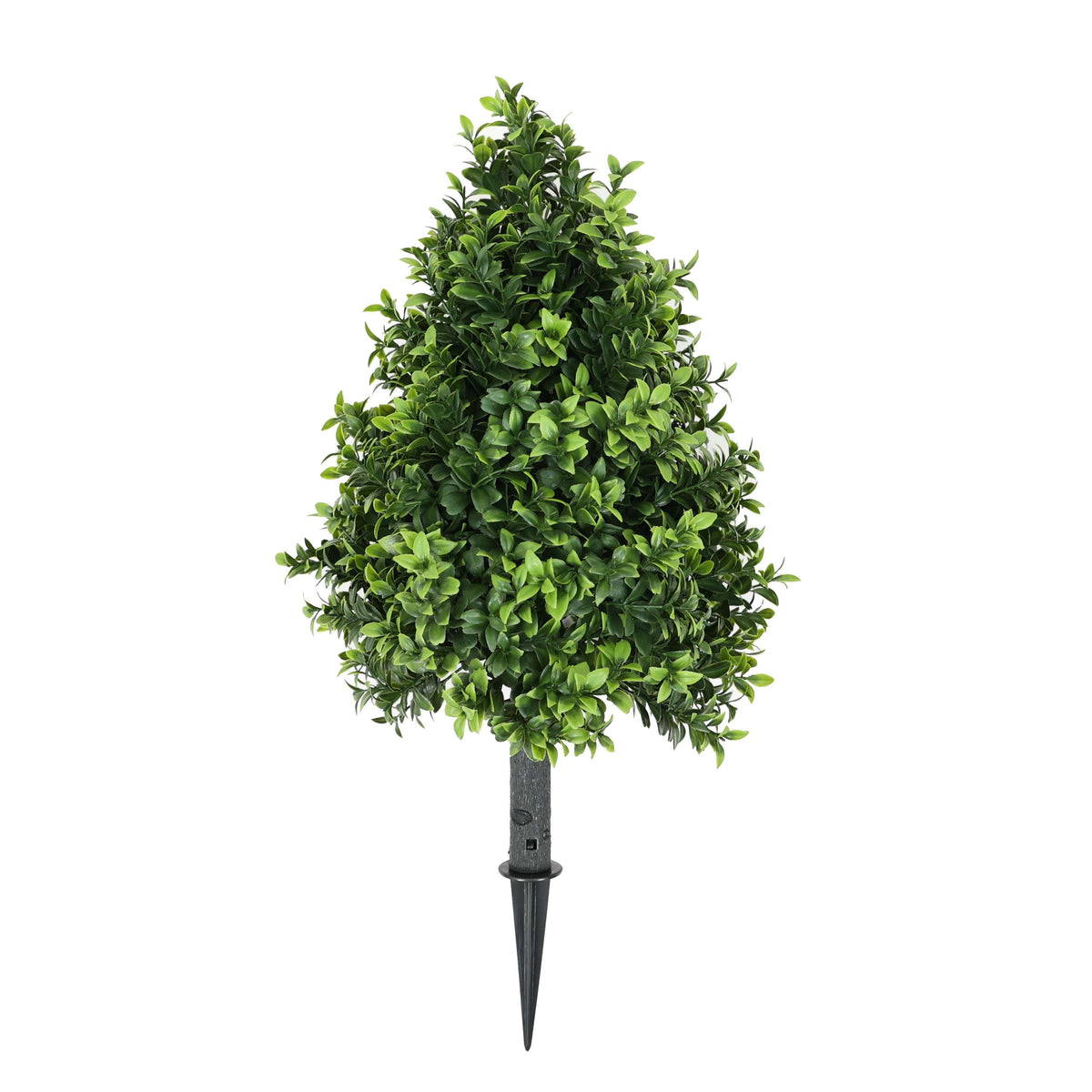 Boxwood Topiary Shrub with Ground Spike 22in – UV Resistant