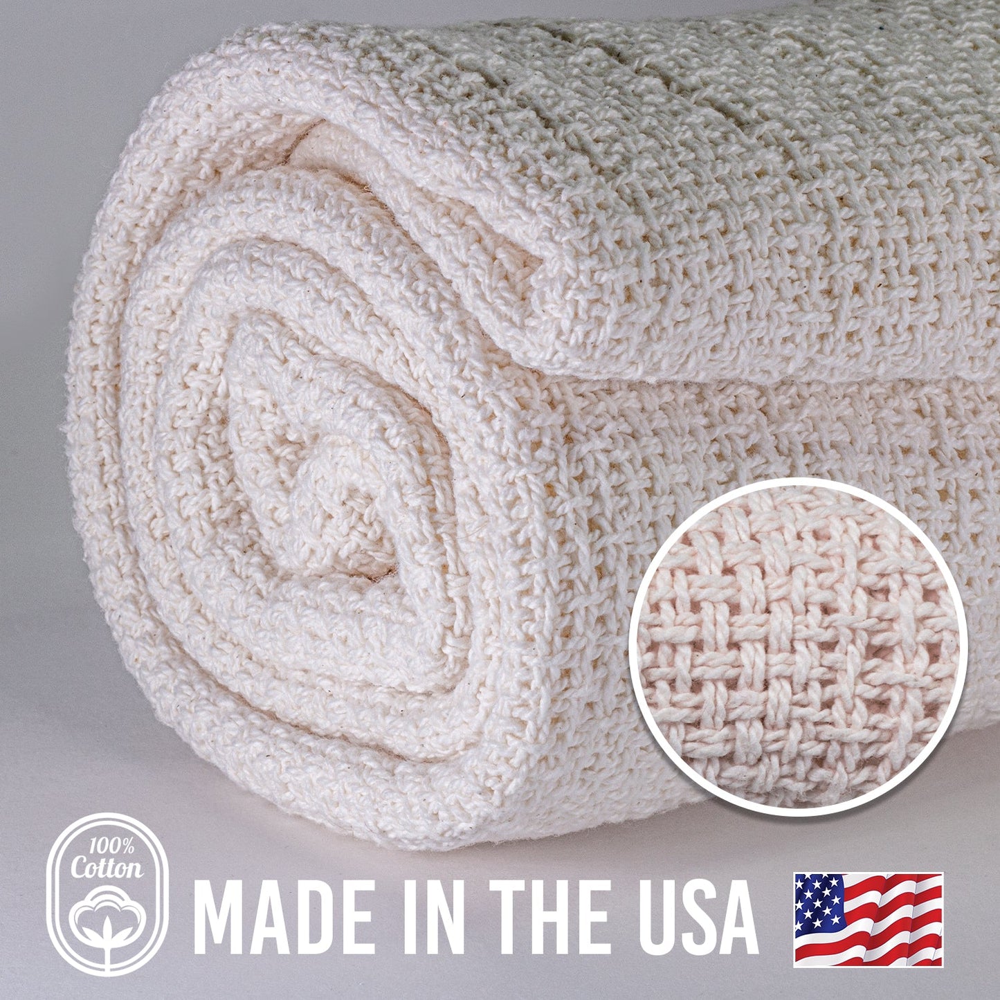 100% Cotton Utility Blanket  60" x 48"