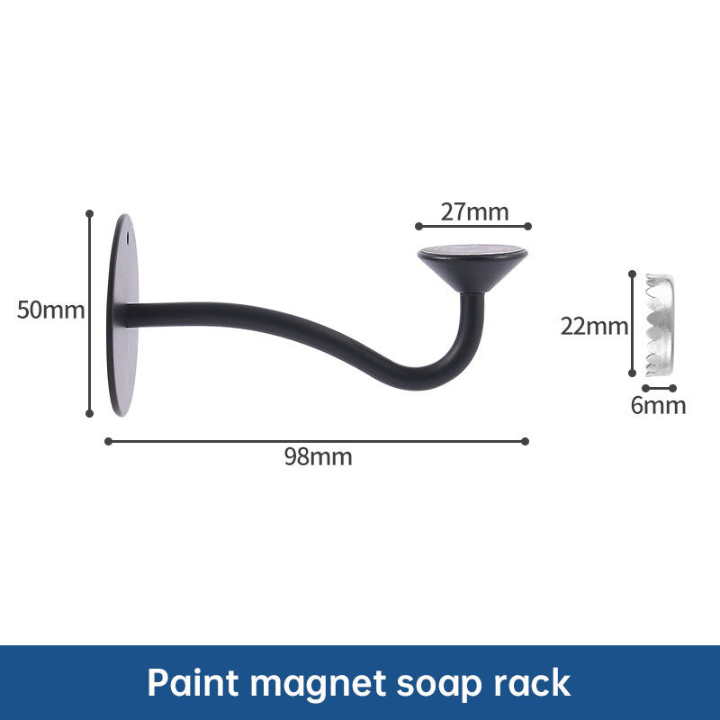 Stainless Steel Magnetic Soap Holder No Trace Paste Soap Holder in Toilet Soap Box Drain Rack Bathroom Shelf
