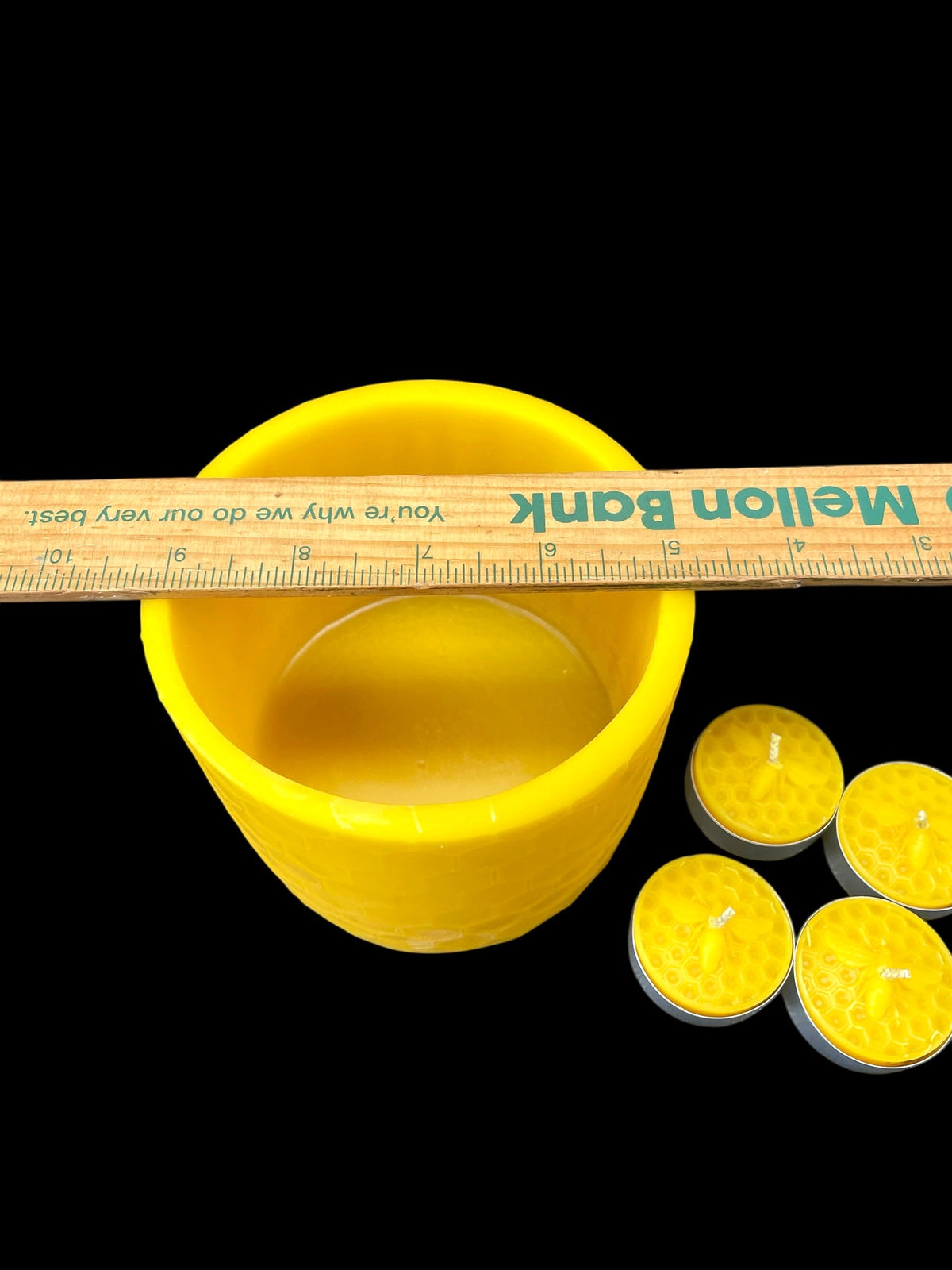 Pure beeswax luminary with tealights