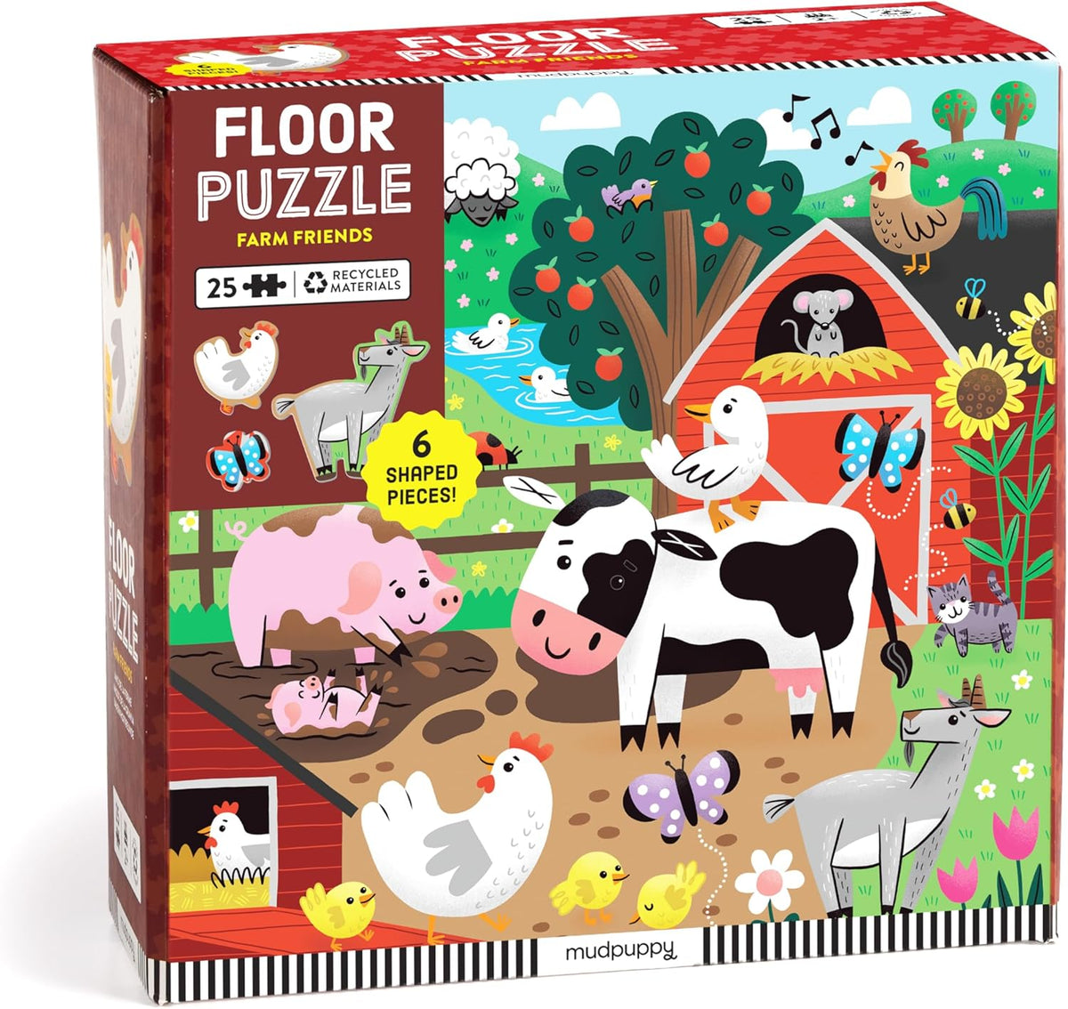 Farm Friends Adventure Big Floor Puzzle – 12 Piece Educational Puzzle for Toddlers Ages 2+