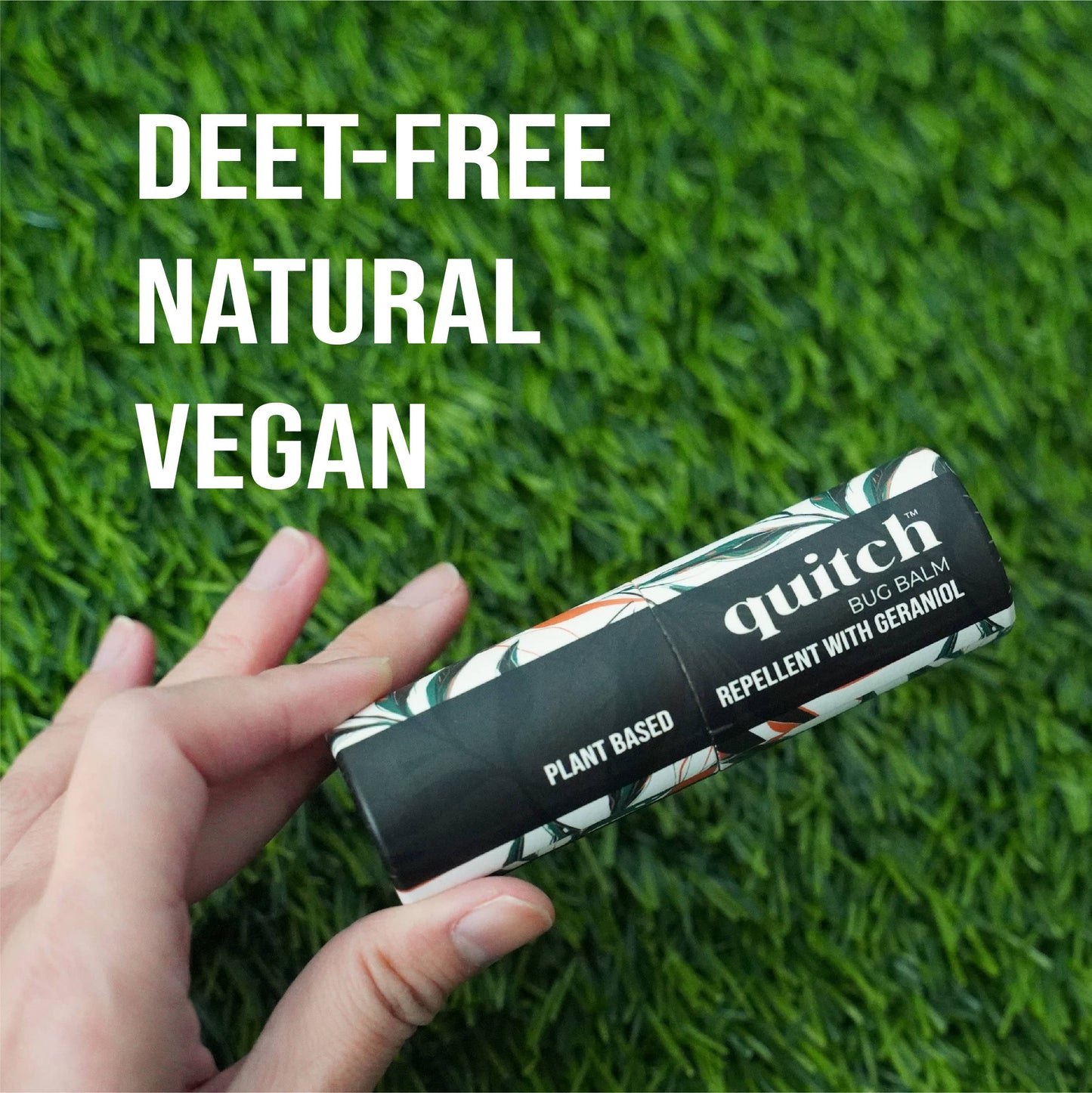 Quitch Bug Balm Repellent – Plant-Based, DEET-Free Insect Repellent Stick with Geraniol (Made in USA)