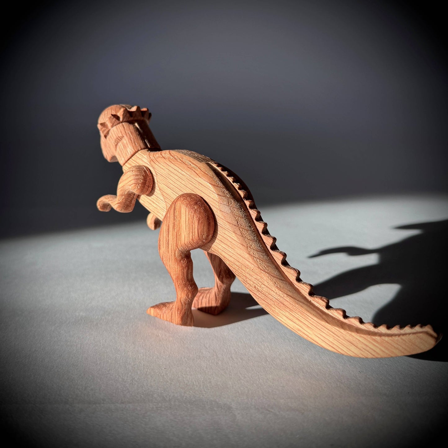 Wooden Pachycephalosaurus Dinosaur with Magnetic Joints