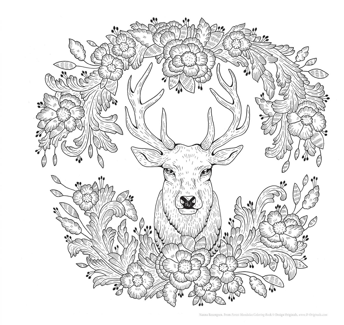 Forest Mandalas Coloring Book- Woodland Creatures and Scenes