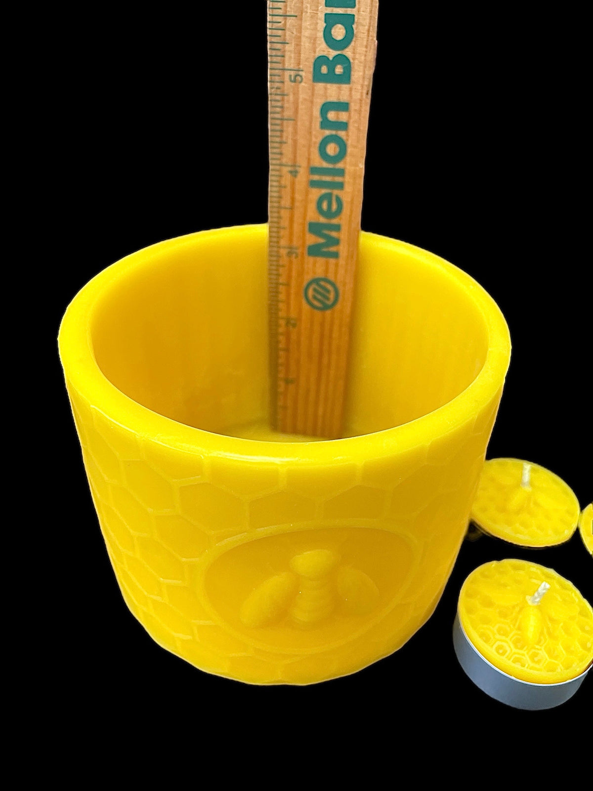 Pure beeswax luminary with tealights