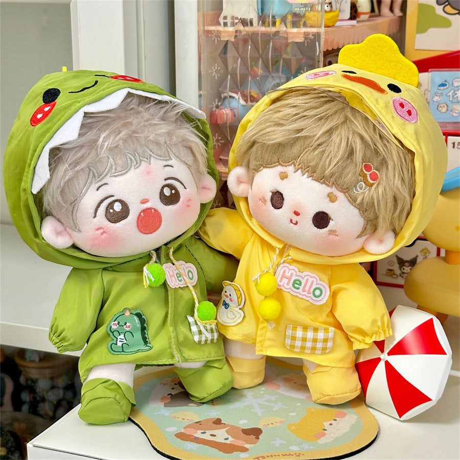 10cm20cm Cotton Doll Clothes Suit Cute Animal Outdoor Raincoat