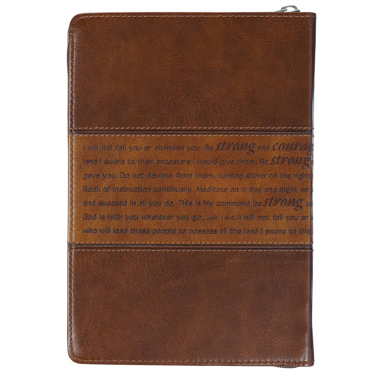 Journal Classic Zip Brown Two-tone Strong & Courageous