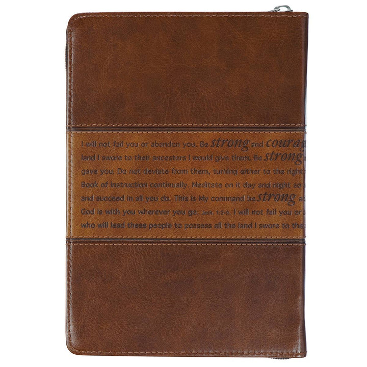 Journal Classic Zip Brown Two-tone Strong & Courageous