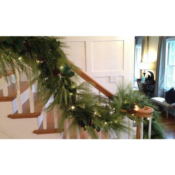 6' Faux Long Needle Pine Garland, decorative greenery for mantel, table or staircase