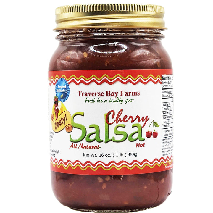 Cherry Salsa  - Zesty (spicy but not too hot!), 16 oz - Spicy salsa
