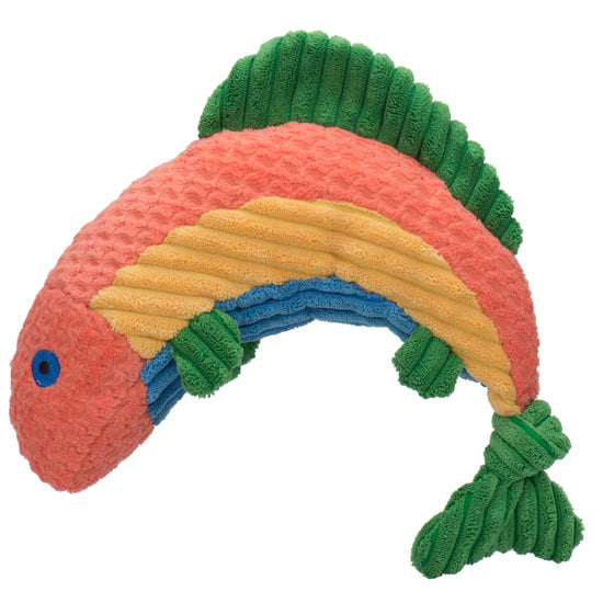 Raucous Rainbow Trout Knottie® Plush Dog Toy