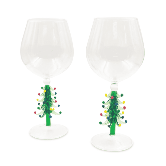 3D Christmas Tree Wine Glasses