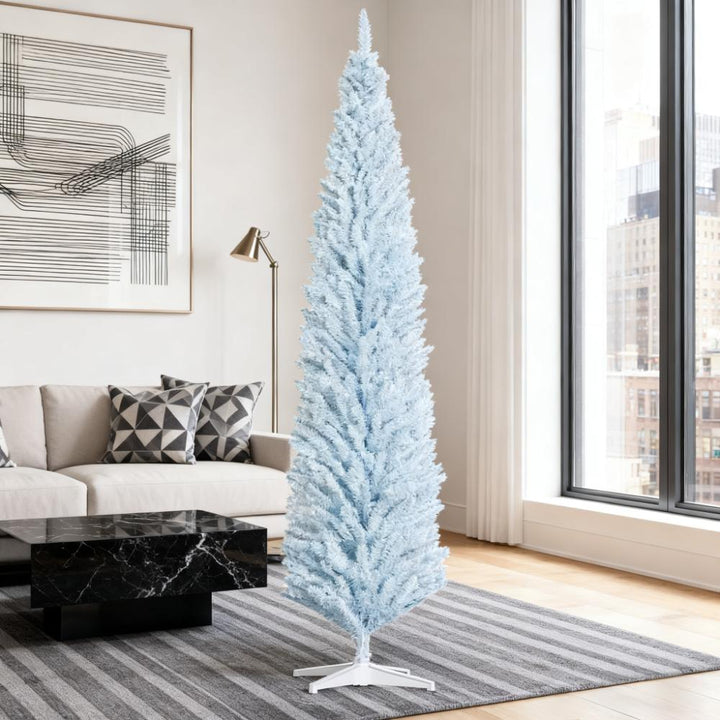 8ft Pencil Artificial Christmas Tree, artificial Christmas tree for festive holiday home decor from Cedar & Spice Gifts