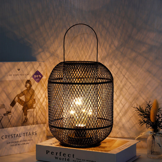 12''H Battery Powered Table Lamp Decorative Lantern