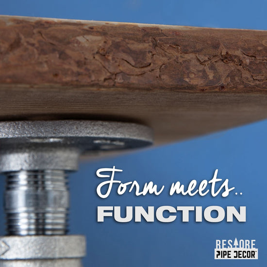 24” Trail Brown Live Edge Wood Shelf with L-Shaped Pipe Brackets (2-Pack)