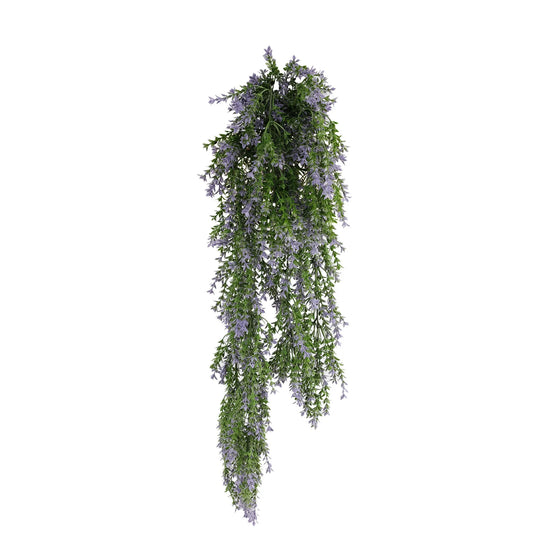 Purple and Green Willow Leaf Garland Artificial Hanging Bush 7.8×30in – NFPA 701 Certified – UV Resistant