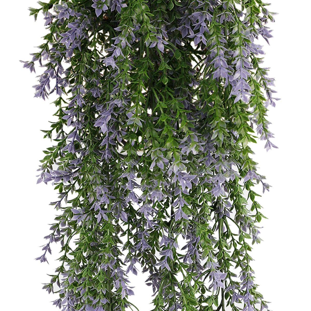 Purple and Green Willow Leaf Garland Artificial Hanging Bush 7.8×30in – NFPA 701 Certified – UV Resistant