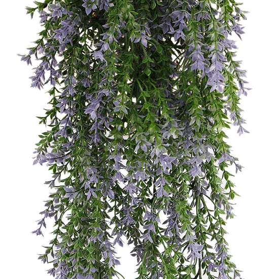Purple and Green Willow Leaf Garland Artificial Hanging Bush 7.8×30in – NFPA 701 Certified – UV Resistant