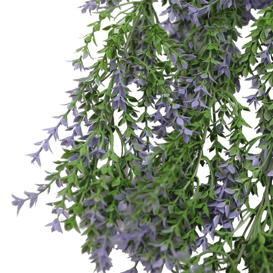Purple and Green Willow Leaf Garland Artificial Hanging Bush 7.8×30in – NFPA 701 Certified – UV Resistant