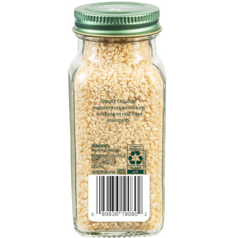 Pure White Sesame Seed, Certified Organic, Kosher 2.82 Oz