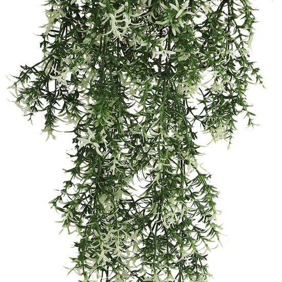 Star Jasmine Vine Artificial Hanging Plant 7.8×30in – NFPA 701 Certified – UV Resistant