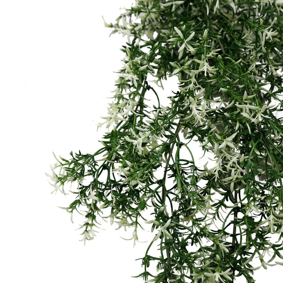 Star Jasmine Vine Artificial Hanging Plant 7.8×30in – NFPA 701 Certified – UV Resistant