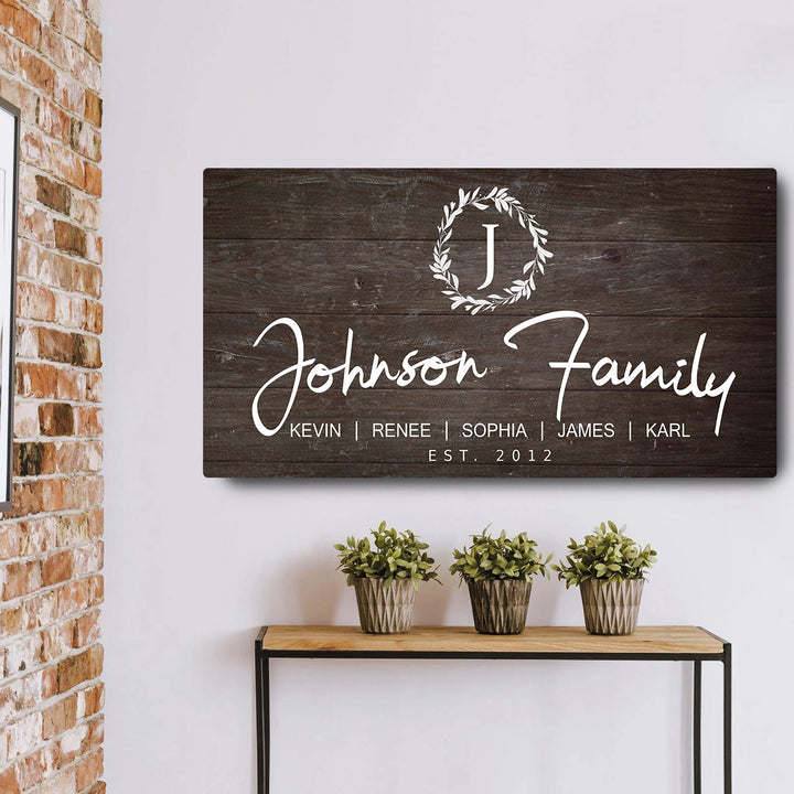 Personalized Rustic Family Sign