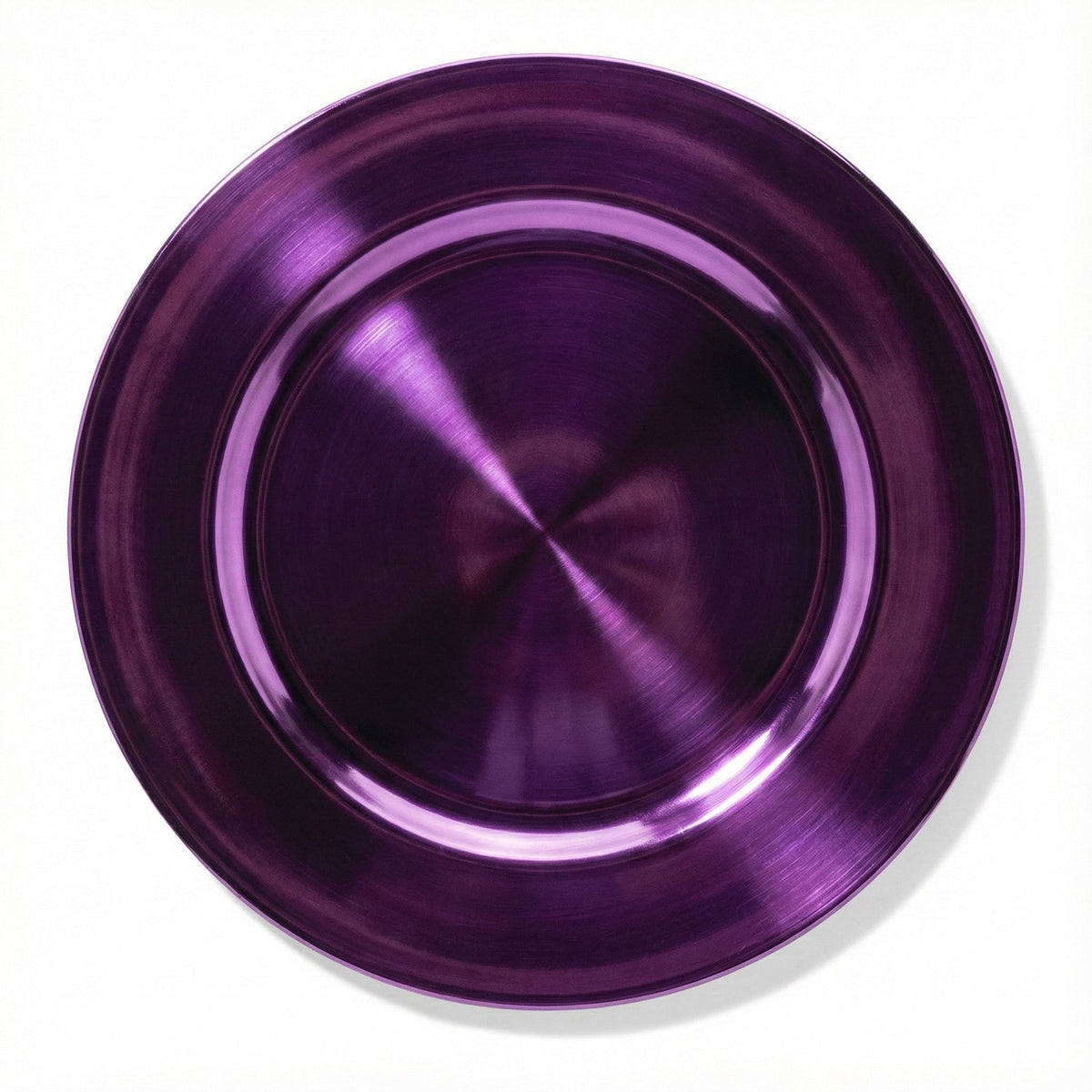 Purple Metallic Round 13"D Charger Plates Set of 12
