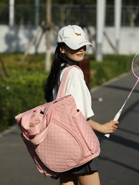 Quilted Racket Backpack Bag