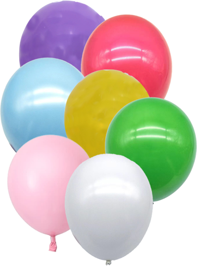 Assortment Primary Colors Latex Party Balloon, 12in, 10ct