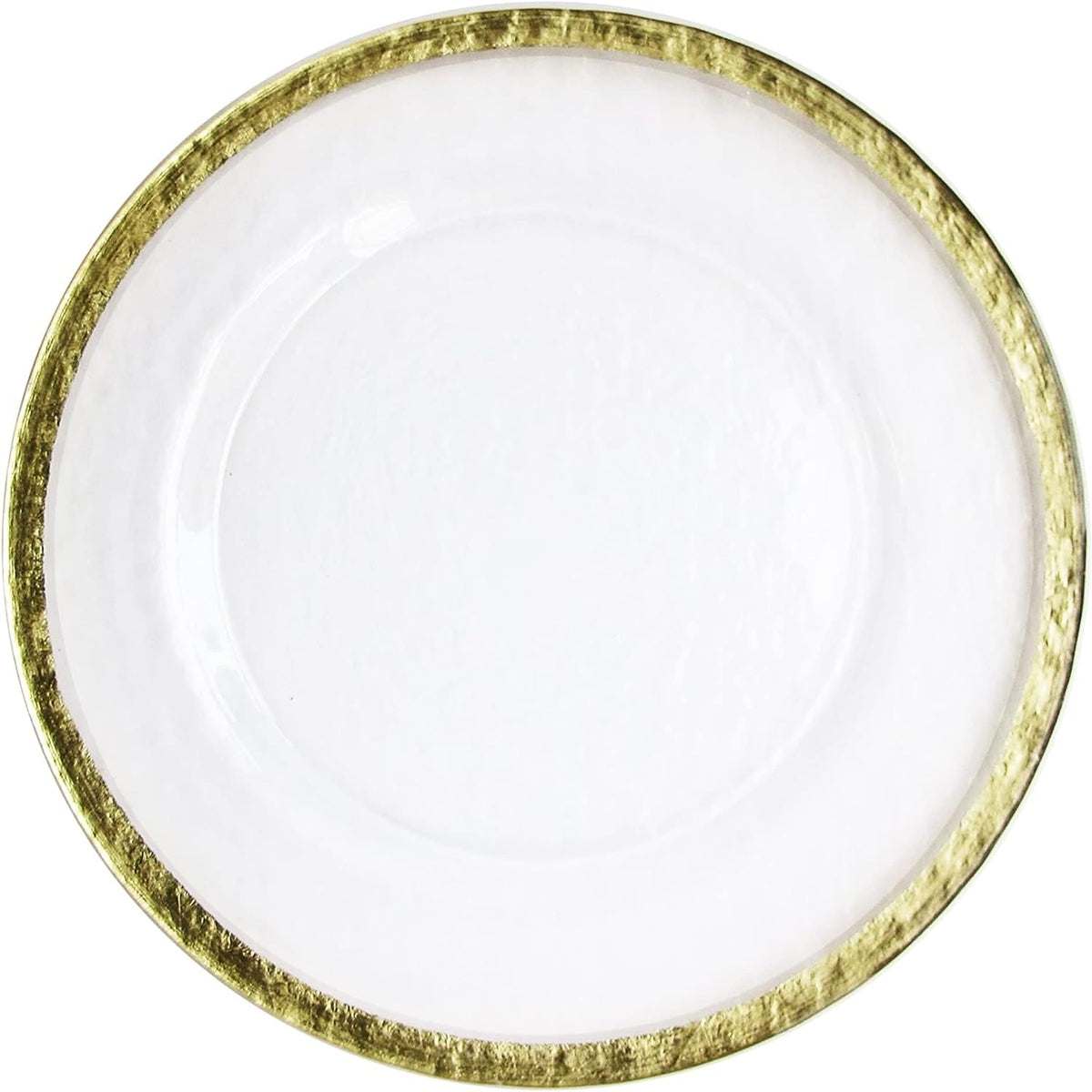 Hammered Ice Gold Band Charger 13"D