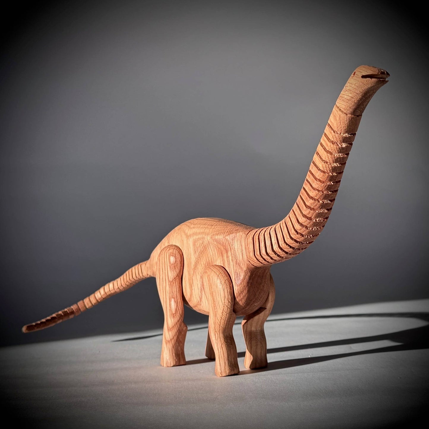 Wooden Apatosaurus Dinosaur with Magnetic Joints