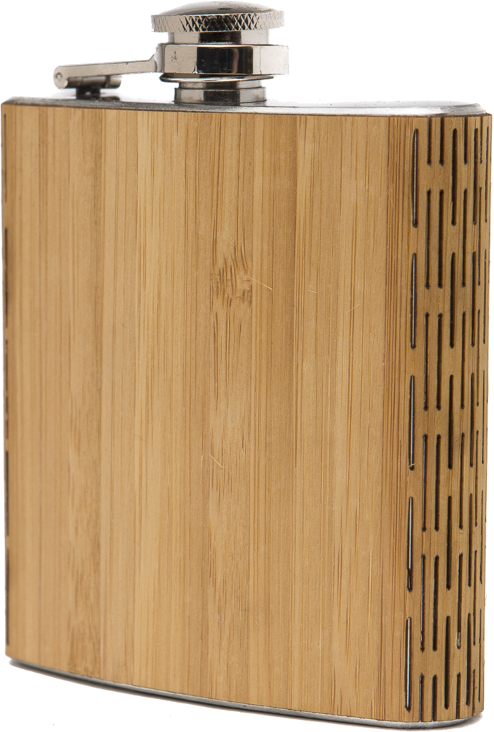 6 oz. Wooden Hip Flask – Real Wood Wrapped Stainless Steel Flask, Handcrafted in the USA