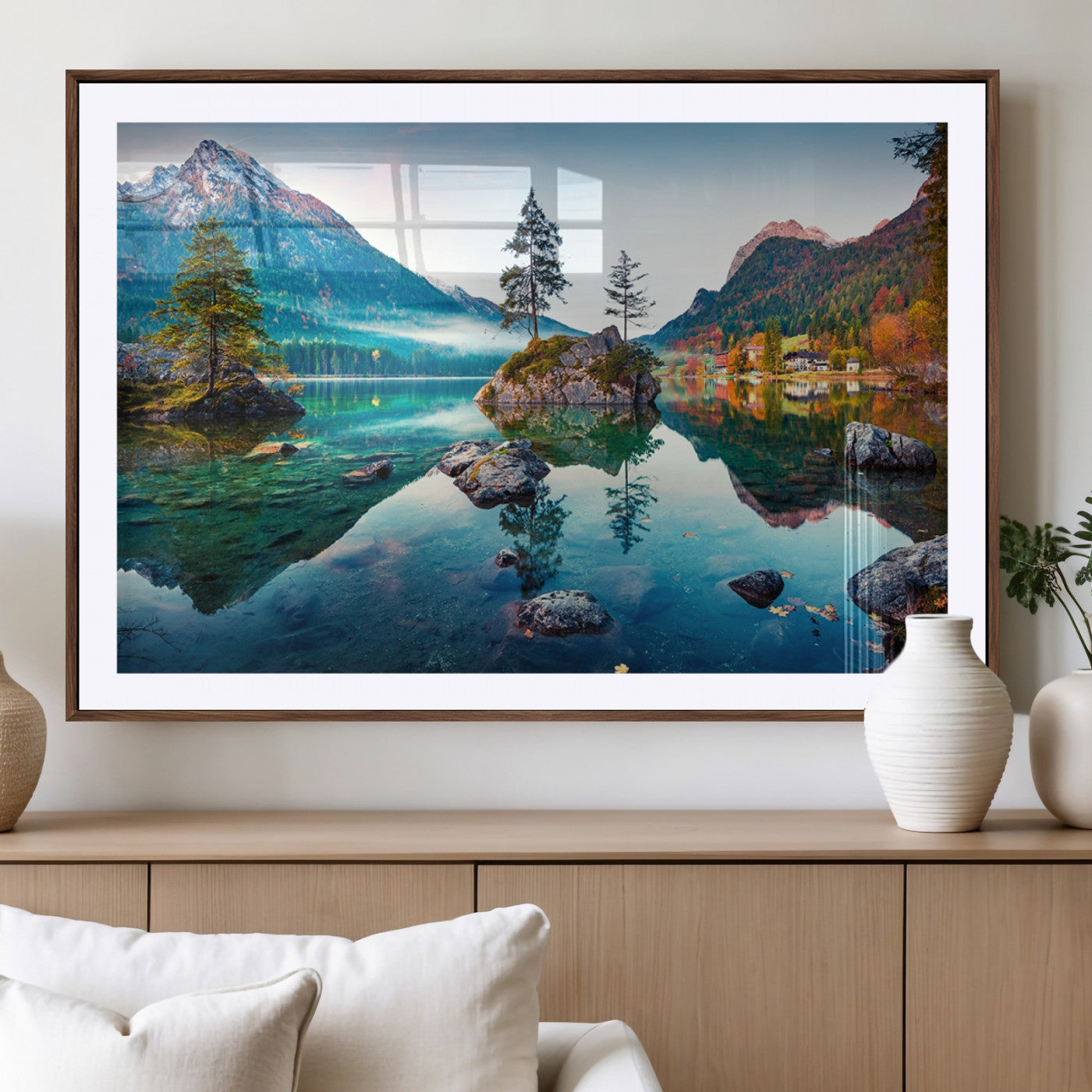 Crystal Clear Lake Wall Art | Mountains Wall Art Canvas | 3