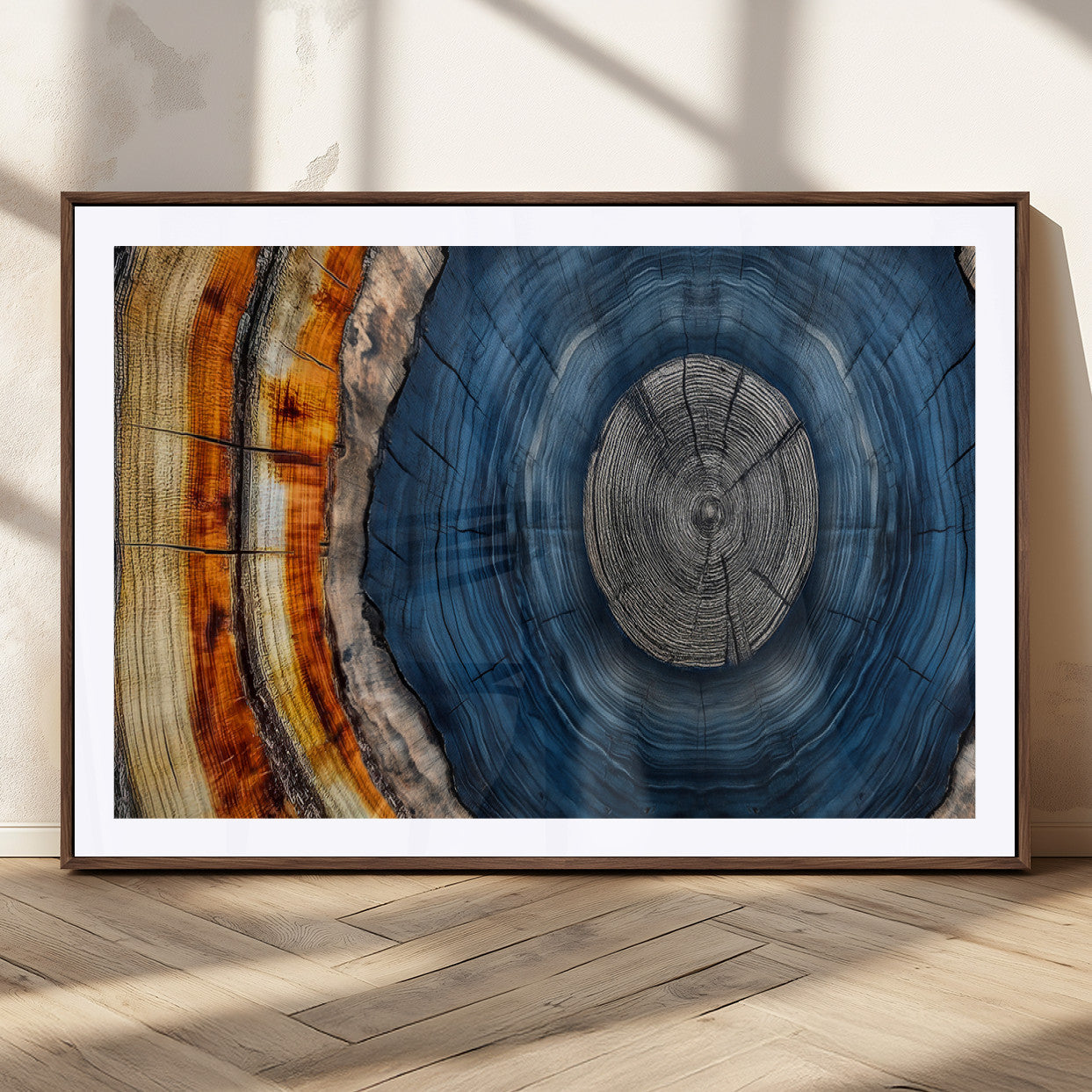 Abstract Tree Rings Wall Art Canvas Print – Modern Wood