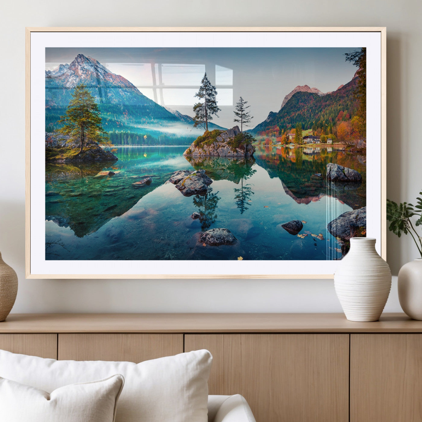 Crystal Clear Lake Wall Art | Mountains Wall Art Canvas | 3