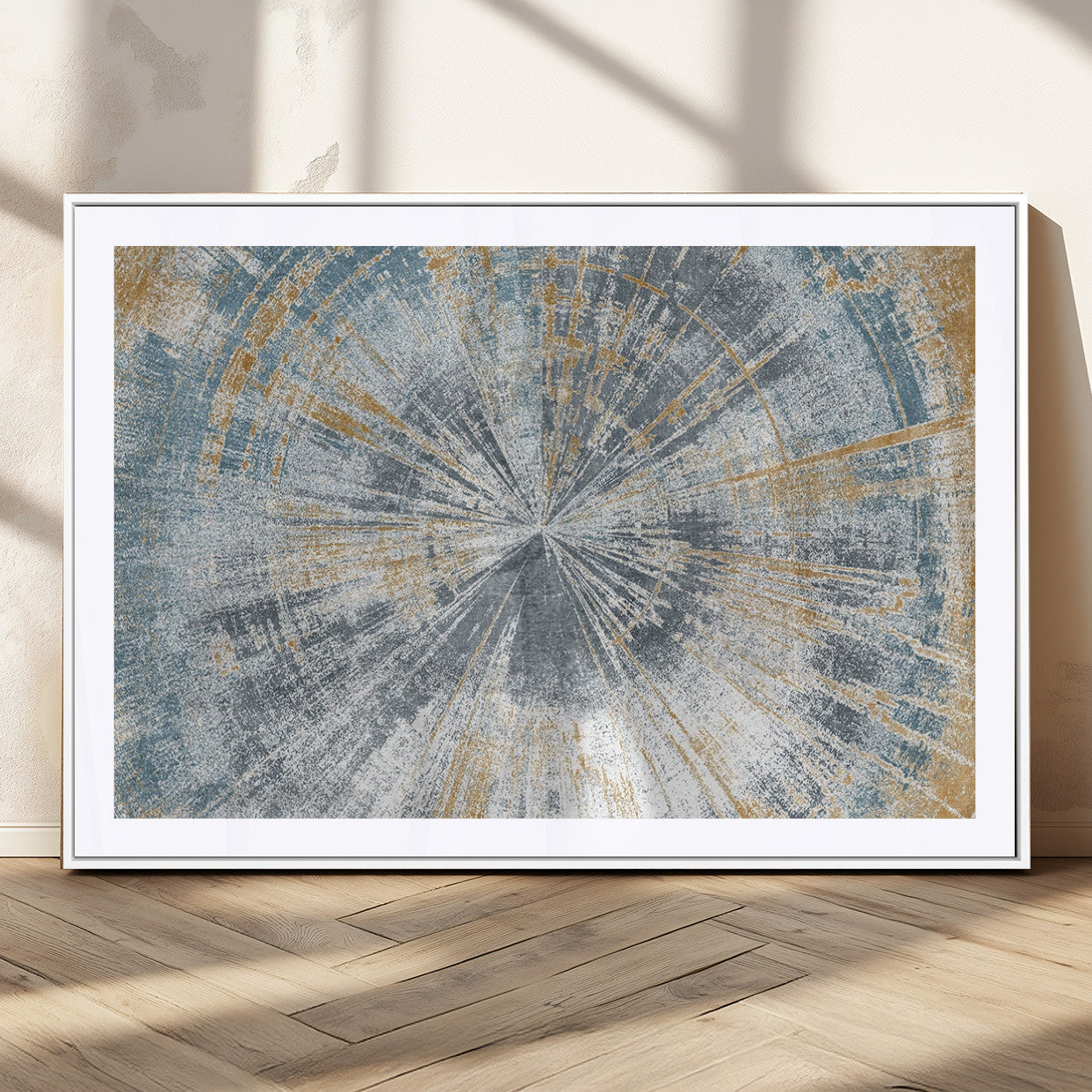 Radiant Abstract Wood Rings Canvas Art – Modern Triptych